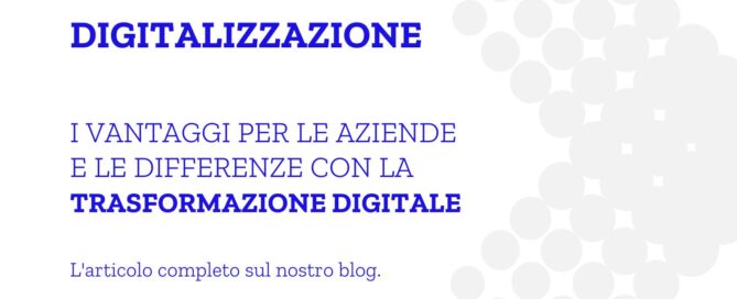 digitalizzazione e trasformazione digitale